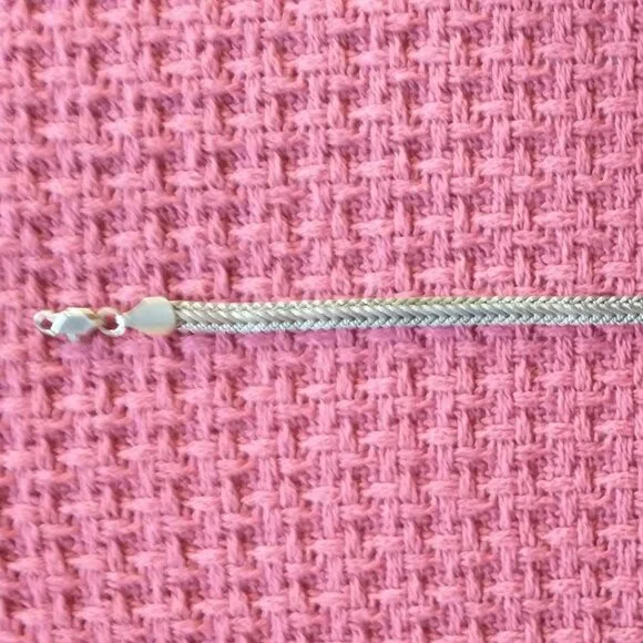 Sterling Silver Herringbone Link Bracelet - Picture 5 of 10